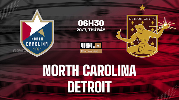 Nhận định bóng đá North Carolina vs Detroit 6h30 ngày 20/7 (Hạng nhất Mỹ 2024). Hãy đến Go88 cá cược bóng đá.