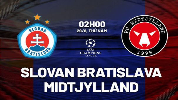 Nhận định Slovan Bratislava vs Midtjylland 2h00 ngày 29/8 (Champions League 2024/25). Hãy đến GO88 cá cược bóng đá .