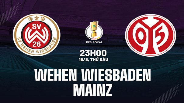 Nhận định Wehen Wiesbaden vs Mainz 23h00 ngày 16/8 (Cúp QG Đức 2024/25). Hãy đến Go88 cá cược bóng đá .